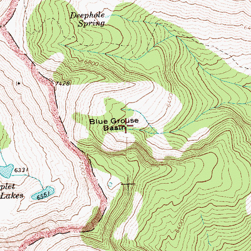 Topographic Map of Blue Grouse Basin, WA