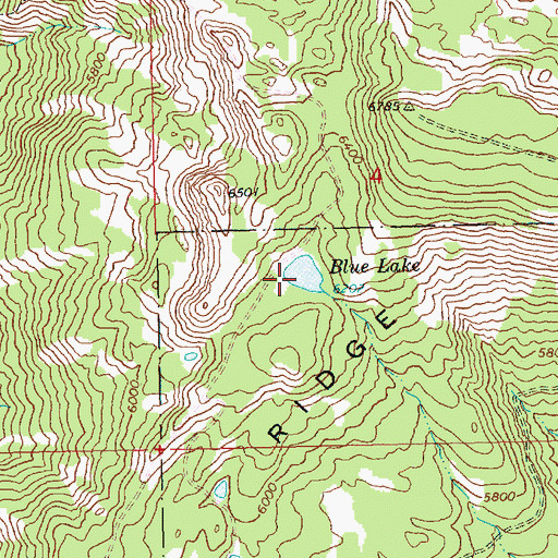 Topographic Map of Blue Lake, WA
