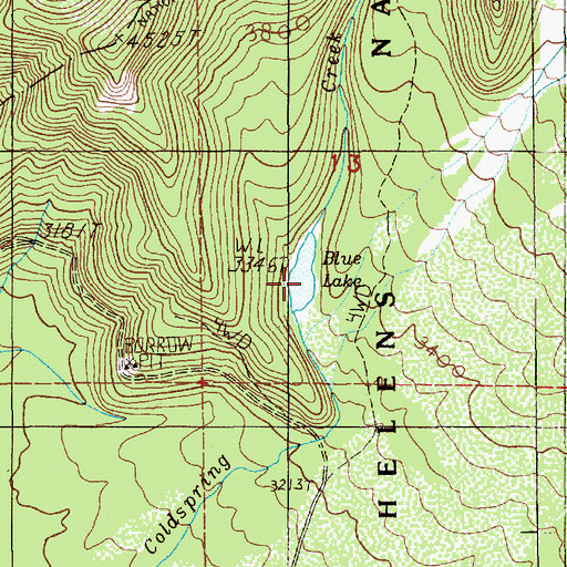 Topographic Map of Blue Lake, WA