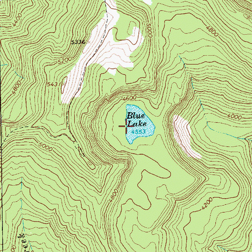 Topographic Map of Blue Lake, WA