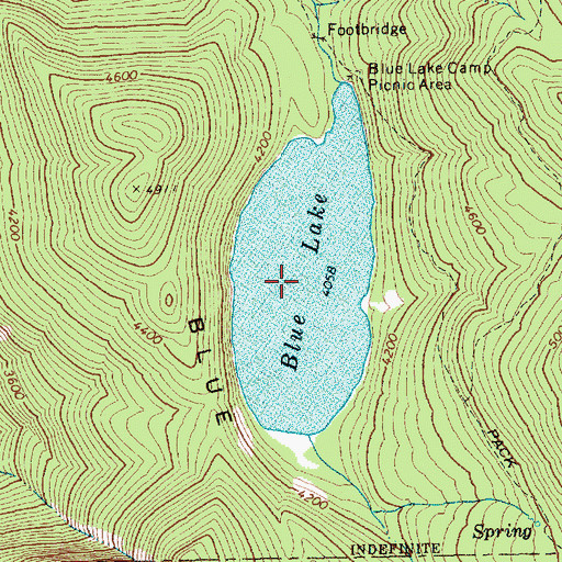 Topographic Map of Blue Lake, WA