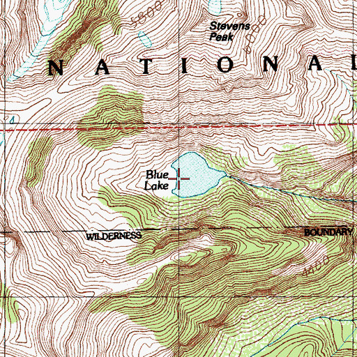 Topographic Map of Blue Lake, WA