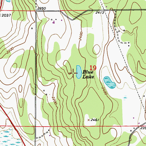 Topographic Map of Blue Lake, WA