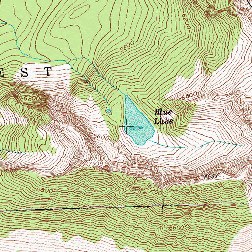 Topographic Map of Blue Lake, WA