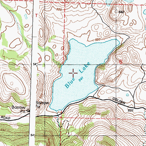 Topographic Map of Blue Lake, WA