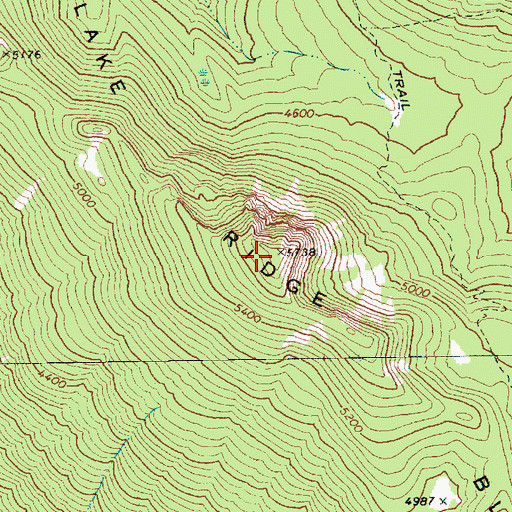 Topographic Map of Blue Lake Ridge, WA