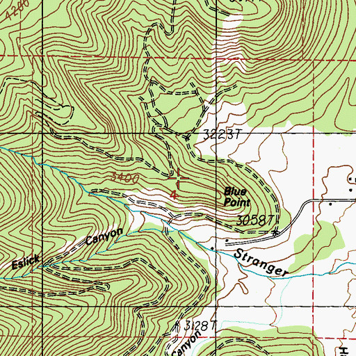 Topographic Map of Blue Point, WA