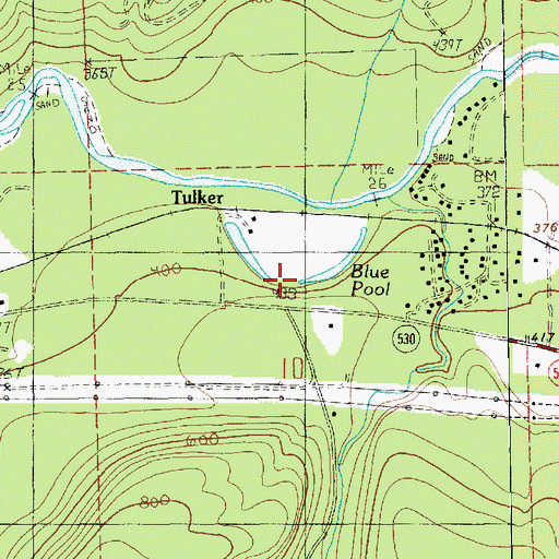 Topographic Map of Blue Pool, WA