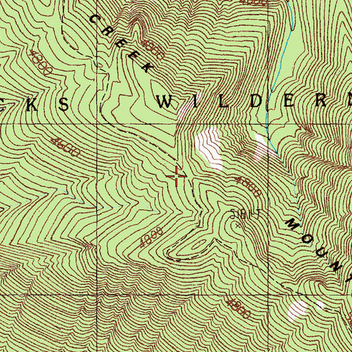 Topographic Map of Bluff Lake Trail, WA
