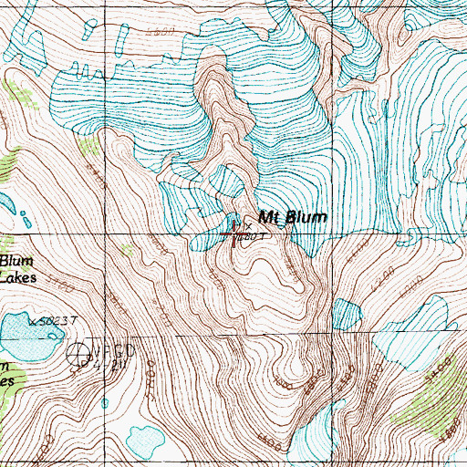 Topographic Map of Mount Blum, WA
