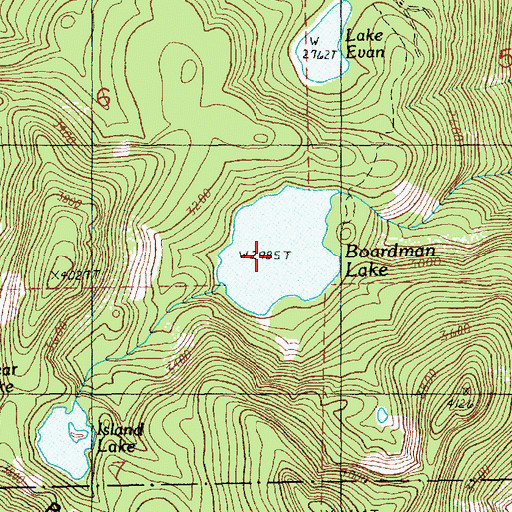 Topographic Map of Boardman Lake, WA
