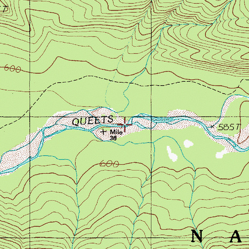 Topographic Map of Bob Creek, WA