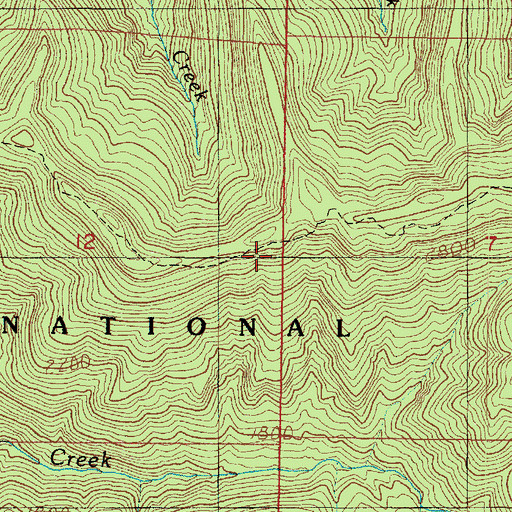 Topographic Map of Bogachiel-Hoh Trail, WA