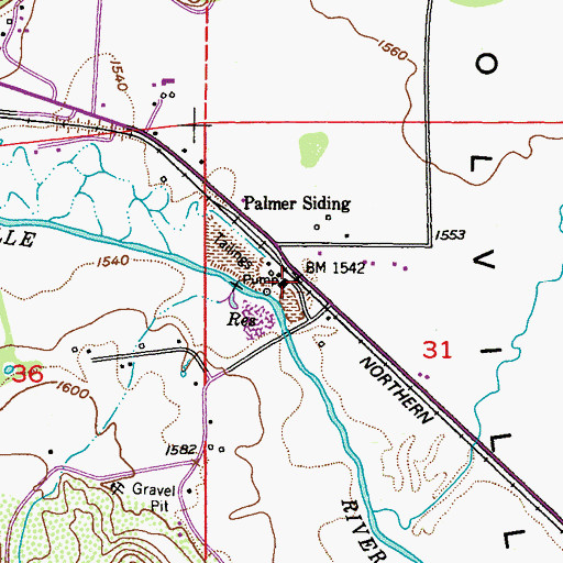 Topographic Map of Bonanza Lead Mill, WA
