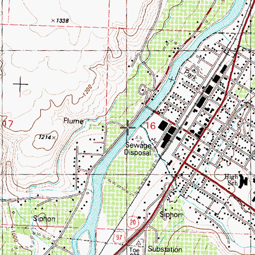 Topographic Map of Bonaparte Creek, WA