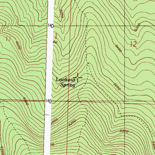 Topographic Map of Bonaparte Trail, WA
