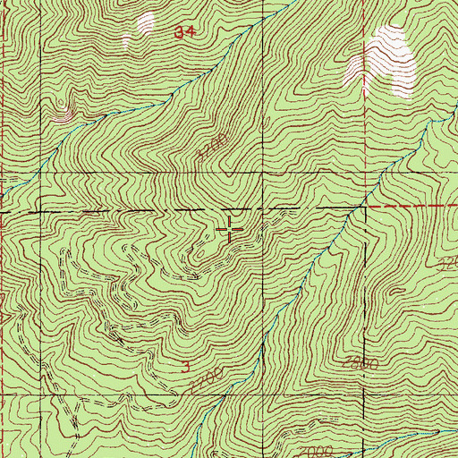 Topographic Map of Bone Lake Trail, WA