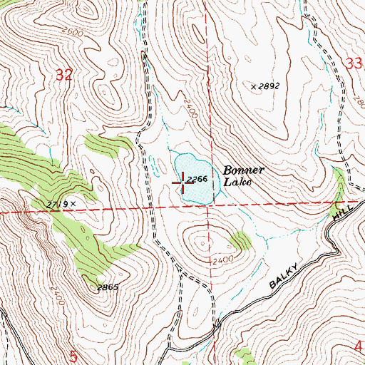 Topographic Map of Bonner Lake, WA