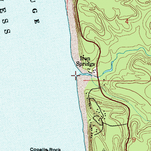 Topographic Map of Boone Creek, WA
