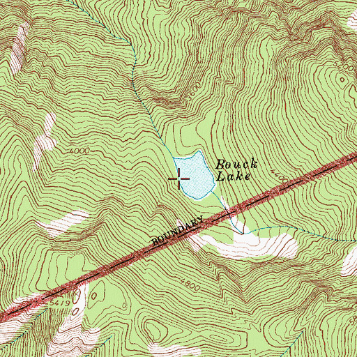 Topographic Map of Bouck Lake, WA