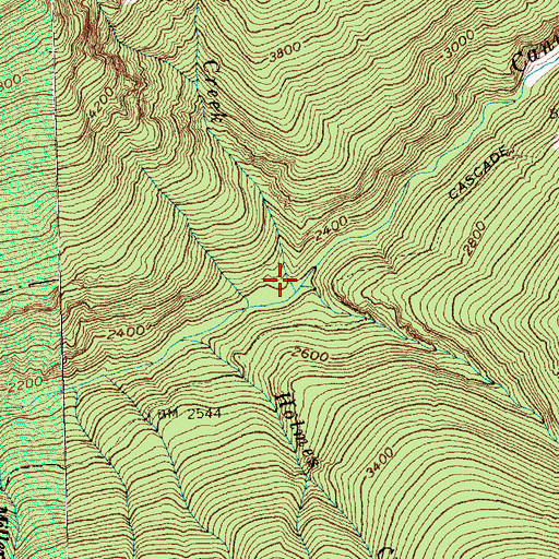 Topographic Map of Boulder Creek, WA