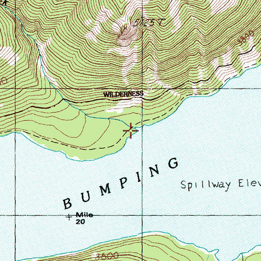 Topographic Map of Boulder Creek, WA
