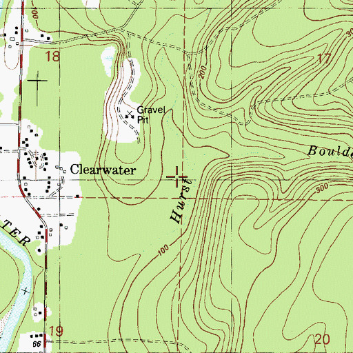 Topographic Map of Boulder Creek, WA