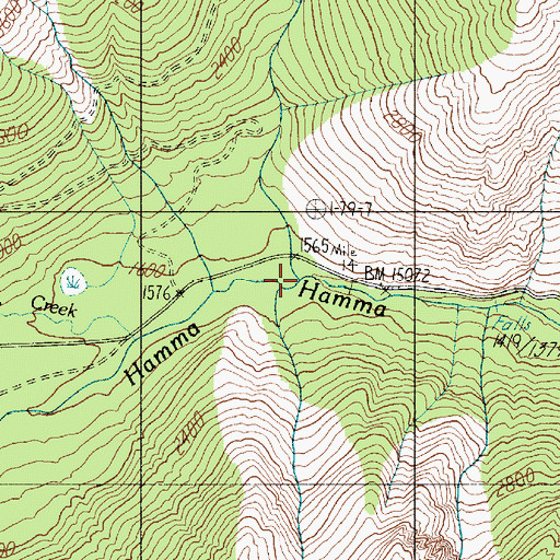 Topographic Map of Boulder Creek, WA