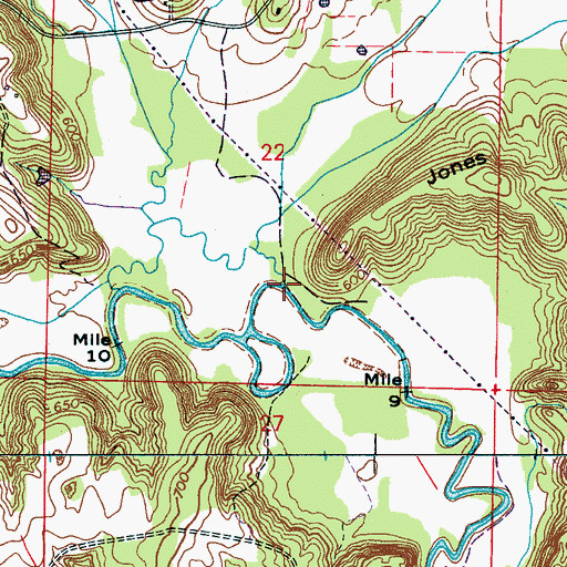 Topographic Map of Big Ditch, AL