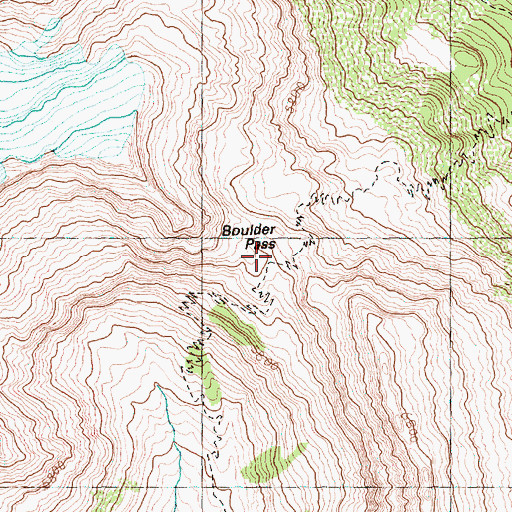 Topographic Map of Boulder Pass, WA