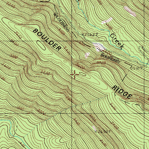 Topographic Map of Boulder Ridge, WA