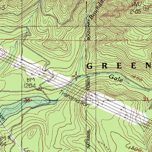 Topographic Map of Boundary Creek, WA