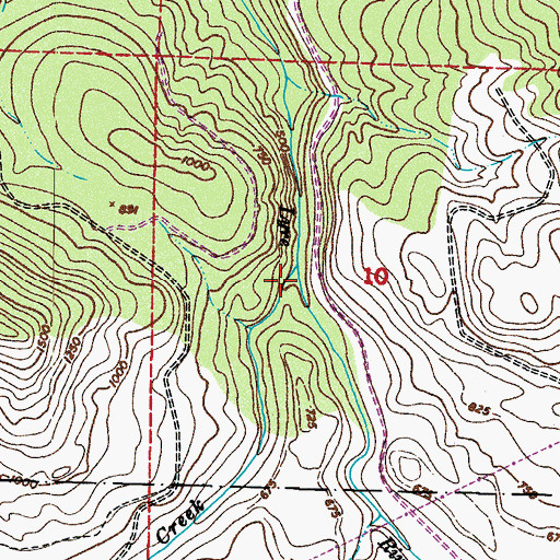 Topographic Map of Boundary Creek, WA