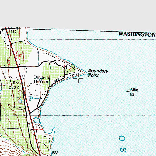 Topographic Map of Boundary Point, WA