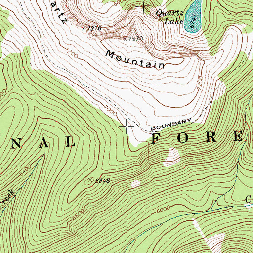 Topographic Map of Boundary Trail, WA