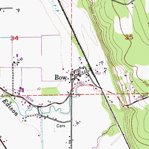 Topographic Map of Bow, WA