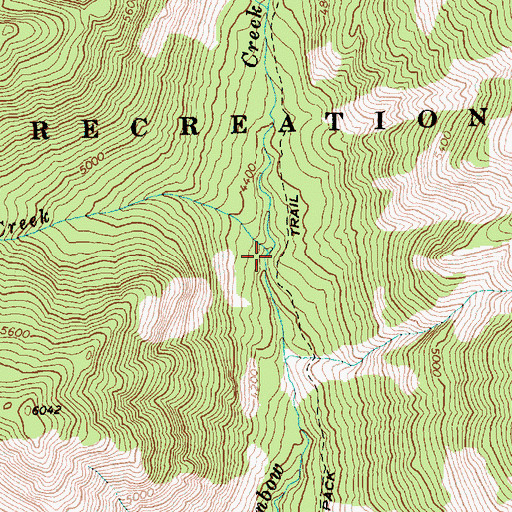 Topographic Map of Bowan Creek, WA
