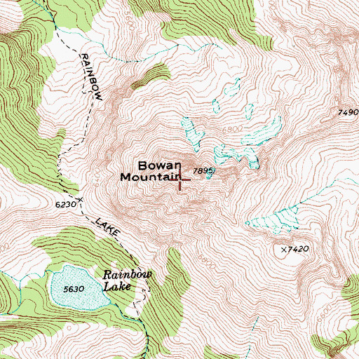 Topographic Map of Bowan Mountain, WA