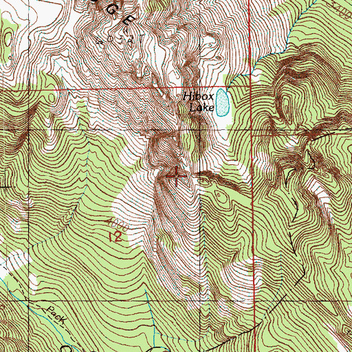 Topographic Map of Box Ridge, WA