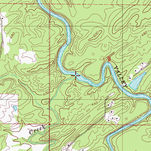 Topographic Map of Blue Creek, AL