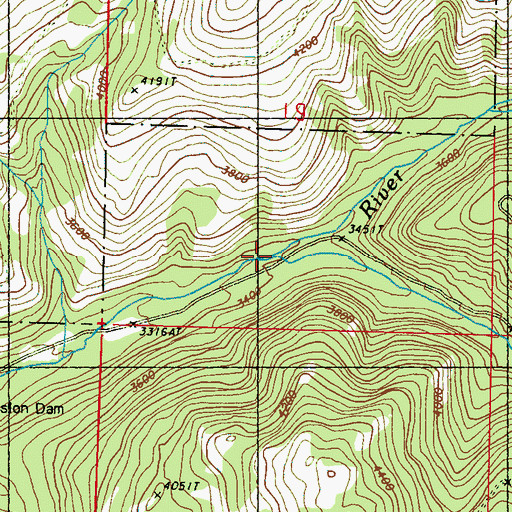 Topographic Map of Bracken Creek, WA