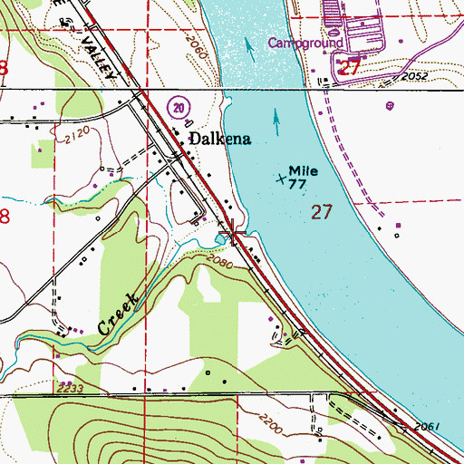 Topographic Map of Bracket Creek, WA