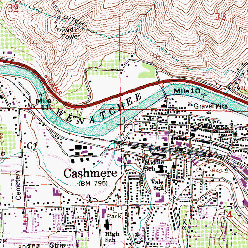 Topographic Map of Brender Creek, WA