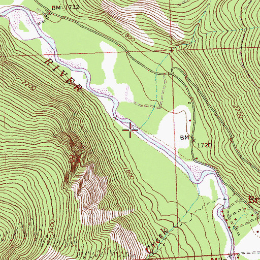 Topographic Map of Brennegan Creek, WA