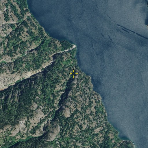 Aerial/Satellite Image of Bridal Veil Falls, WA