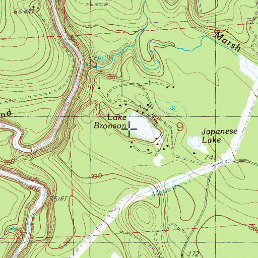 Topographic Map of Lake Bronson, WA