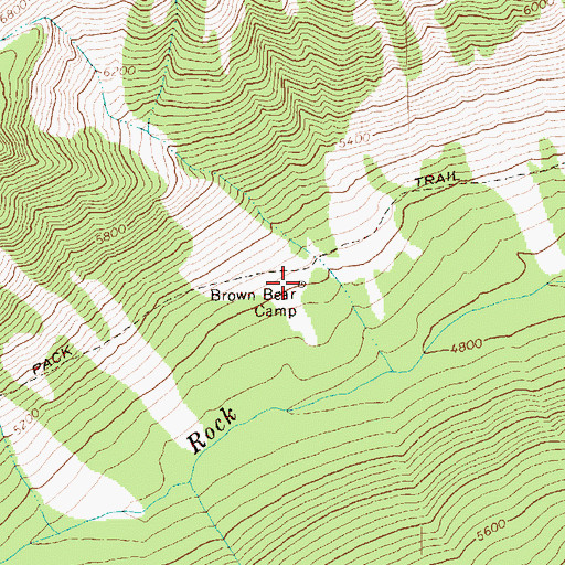 Topographic Map of Brown Bear Camp, WA