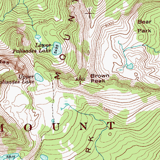 Topographic Map of Brown Peak, WA