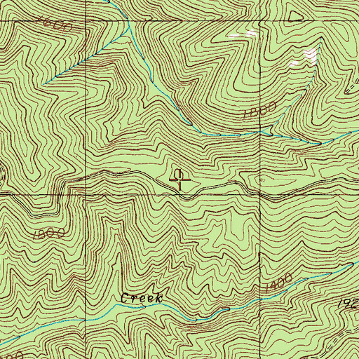 Topographic Map of Brush Creek Trail, WA