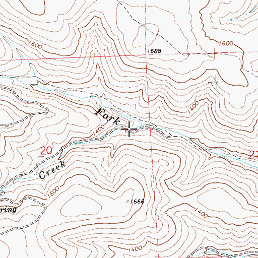 Topographic Map of Bryant Creek, WA